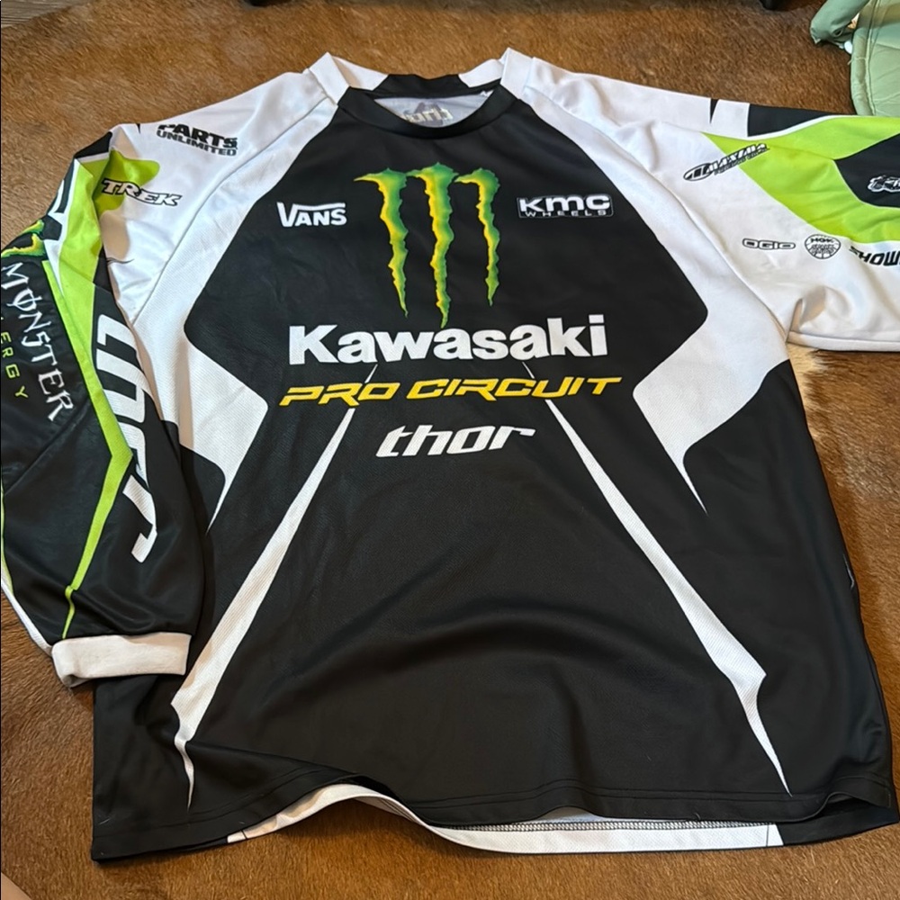 OGIO Black and White Racing Jersey with Yellow Accents